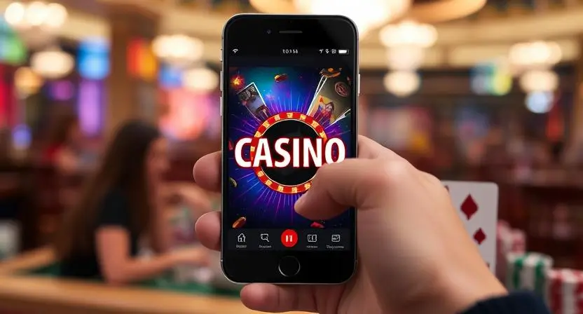77ABV mobile casino app interface